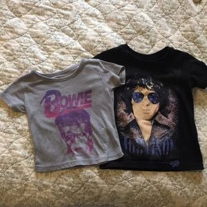 12M David Bowie & 18M Jim Morrison Tee Bundle